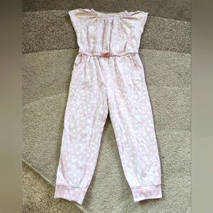 Wonder Nation Girls Romper pink with white spots 4t